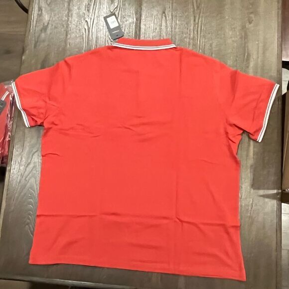 NWT Johnny Bigg Harper Tipped Pique Polo Shirt Tangerine - Size 5X - Picture 2 of 6